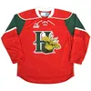 Tanie QMJHL Halifax Mooseheads CCM Jersey 22 NATHAN MacKINNON 13 NICO HISCHIER 27 JONATHAN DROUIN czerwone białe zielone koszulki hokejowe niestandardowe