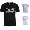 メンズドナルドトランプ2020 TシャツOネック半袖シャツアメリカ国旗アメリカングレートレタートップスティーシャツLJJA2661-33