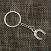 trasporto libero Adatti 20pcs / lot Keychain dell'anello chiave gioielli in argento placcato argento placcato ferro di cavallo U fascini accessori chiave