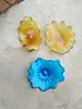 Elegant Handmade Blown Murano Glass Wall Plates Flower Design Mouth Blown Glass Wall Lamps Multi Color Hanging Plates Wall Art