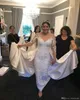 2020 magnifiques robes de mariée sirène avec train détachable dentelle Appliqued perles robe de mariée à manches longues sur mesure Robes De Mari￩e