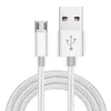 Tyg Fast Snabbladdare 1m 2m 3m Typ C Micro USB-kablar för Samsung HTC LG Huawei Android-telefon