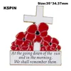 Red Poppy Badges Lest We Forget Pin Enamel Brooch Metal Remember Them Badge All Gave Some