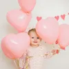 100pcs 22g Rose blanc rouge coeur en forme de ballons en latex de latex anniversaire décorations de mariage amour Valentine039