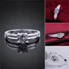 Новое покрытие стерлингового серебра круглого циркона простое кольцо DHSR607 Размер 8; Горячие продажи женские 925 серебряные пасьяндовые кольца