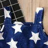 2019 Girls Star Striped Dress Summer Children American Flag United States Independence Day Sling Backless Princess Dress Kids Clot4955216