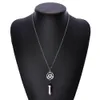 Fashion Hexagonal Prism Quartz Hängsmycke Halsband Stjärn Lotus Angel Natural Crystal Healing Point Chakra Stone Charm Kedja för Kvinnor Smycken