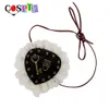 Cospty Costume da festa di carnevale di Halloween da donna Vintage Steampunk Chiave in pizzo PU Pelle Benda sull'occhio del pirata Accessori Lolita gotici1272w