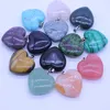 Coração natural de pedra Gemstone Pendants Polido solta pérolas prata banhado Gancho Fit pulseiras e colar do coração Bijuterias GGA3549-2