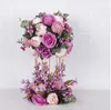 Personalización de lujo boda mesa de comedor flor bola Camino flores citadas Decoración de la ventana con flores decorativas inferiores 2 sets