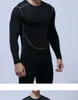 Ny 2024 Autumn Winter Active Sport Tights Running Jogging Gym Fitness Bodybuilding Basketball Soccer Long Sleeve T Shirts Men