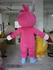 2019 Professional enorme mascote urso rosa Máscara Adulto Tamanho EPE traje terno mascote