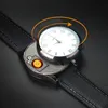 Gli uomini guardano Creative Flameless USB Accendino Orologi Menwristwatches Tungsten Steel Watch Cigon Accendino 8030809