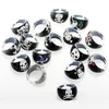Cluster Ringen Pinksee Hele 10stpack Zwarte Hars Schedel Patroon Ring Voor Kinderen Kids Hiphop Skeleton Party Accessoires Jew4017171