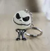 Halloween Nightmare Before Christmas Keychain Keyring Jack Skellington Hanger Mask Key Chains Huvudet glödde i den mörka figuren T2057373