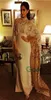 Sonam Kapoor in Paolo Sebastian High Neck Dubai Kaftan nacktes Spitzenumhang Muslimisches Abendkleid 2017 Islamisches arabisches Langarm-Abschlussball-formales Kleid