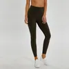 Pantalones de Yoga para mujer, mallas deportivas sólidas de cintura alta para correr, pantalones elásticos de secado rápido para Fitness, pantalones ajustados para entrenamiento de gimnasio para mujer 05