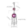 Mode femmes ventre anneau plaqué or blanc Sparky CZ plume nombril anneau mode Piercing corps bijoux pour Bar filles