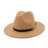 Винтажная мода мужчина женская шерсть джазовая федора шляпы Flat Brim Felt Panama Hat Cap Unisex Ploppy Gambler Party Formal Cap16357087966580