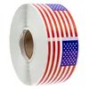 Amerikanska flaggan klistermärken rulla oss president kampanjetiketter val presentpaket klistermärke kreativa självständighet dag fest leveranser