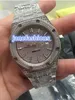 Moda quente relógios de diamante masculino prata gelado diamante moda relógios popular hip hop estilo rap relógio mecânico automático
