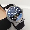 NUOVO COMPRESSORE MASTER PVD Acciaio in acciaio nero Scheletro Diascura Tourbillon Automatico Orologio Nylon in pelle Nylon Super Orologi PureTime E53251G