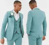 Moda Novio Esmoquin Muesca Solapa Slim Fit Padrino Boda Esmoquin Hombres Prom Chaqueta Blazer Traje de 3 piezas (Chaqueta + Pantalones + Corbata + Chaleco) 27