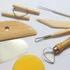 Ceramics Clay Sculpture Modelling Kit Wooden Handle Pottery Tools Set Stainless Steel Pottery1867603
