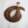 Süper Kaliteli 200g Önceden İtalyan Keratin Tırnak Uzantıları İpucu U Tip Fusion Indian Remy İnsan Saç 200-22 inç 3color Seçenekler