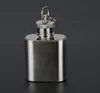 1oz Mini HIP FLASK Draagbare drank wijn pot roestvrij stalen metalen heupfles reizen whisky fles met sleutelhanger SN516