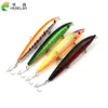 Hengjia 2019 8PCS / Parti 120mm Minnow Fiske Lure 12cm 13,8 g 6 # Krokar Pastic Hard Bait Artificial Pesca Tackle med LifeLike 3D Eyes