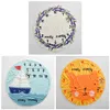 Cute Baby Infant Milestone Round Delicate Blanket Home Eco-friendly Printed Baby Photo Decoration Background Blanket 4 Styles DH0745