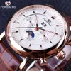 ForsiNing 2017 Luxury Rose Golden Series Moon Phase Calendar Calendar Design Clock Men Automatic Watch Top Brand Luxury Male Malou Malon Watch4883537