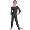 Speise Girls Lycra Långärmad Red Dance Unitard Kids Stirrups Catsuits Spandex Gymnastik Leotards Dancewear Gratis frakt