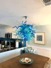 Lamps Crystal Raindrop Hand Blown Chandeliers Lighting LED Glass Art Chandelier Light for House Decoration