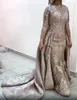 Aso Ebi 2020 Arabiska muslimska lyxiga sexiga kvällsklänningar Lace Beaded Prom Klänningar Mermaid Formell Party Andra receptionen Gäster ZJ518