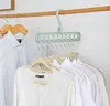 Multi-Port Clothing Rack Flodable Multifunctionele Magic Clothes Hangers Organizer Ruimtebesparend Hanger Rekken Plastic Sjaalhangers LSK204