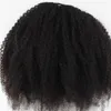 Afro krulclip in haaruitbreidingen Natuurlijke zwarte kleur kinky krullende inslag met clips maagdelijke menshair