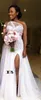 Two Styles Nigeria African Mermaid Bridesmaid Dresses Plus Size Beads Applique Maid Of The Honor Side Slit Wedding Guest Dress