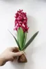 Decorative Flowers & Wreaths Artificial Flower Hyacinth With Bulbs Ceramics Silk Simulation Leaf Wedding Garden Decor Home Table Accessorie