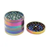 A New Type of 4-Layer Smoke Grinder with Colored Zinc Alloy 63mm Plate Side Transparent Metal Smoke Grinder