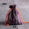 New Pouches 50Pcs Multi Colors Stripe Tribal Tribe Drawstring Jewelry Gift Bags Cotton Cloth Chinese Ethnic Style 9x13cm