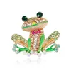 Hot Koop Persoonlijkheid Cartoon Frog Crystal Emaille Pins Broche Voor Vrouwen Verjaardagscadeau Party Sieraden