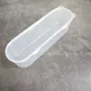 250mlロング長方形アイスクリームベーキングデザート箱透明な透明なプラスチック包装箱ムースペストリーチーズケーキホルダーボックスLX2272