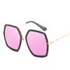 High-End-Damen-Big-Box-Sonnenbrille, Markendesigner, Retro-Herren- und Damen-Sonnenbrille, Metall, großer Rahmen, Designer-Brille, Unisex-Brille, UV400
