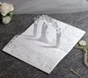 الليزر قطع دعوات الزفاف OEM مخصصة مع عشاق الزفاف بطاقات دعوة الزفاف ثلاثية الأبعاد مع مغلفات BW-LTK2