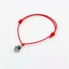 100pcs Hamsa Hand String Evil Eye Lucky Red color wax Cord Spiritual Bracelets Success Protection