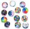 24Pcs 2019 New Vintage Flowers pattern 18mm Stone snap button Jewelry Faceted glass Snap Fit snap Earrings Bracelet Jewelry3446666