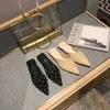 Venda Quente-Mesh Respirável Moda Mulas Sapatos Mulheres Chinelos Casa Chinelos Ao Ar Livre Luxo Decoração Pérola Slides Mulher Sapatos de Luxo