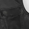 2019 Men PU Leather Vest Black Moto & Biker Hip Hop Punk bomber Waistcoat Male Spring Standing collar Sleeveless Jacket 5XL2917